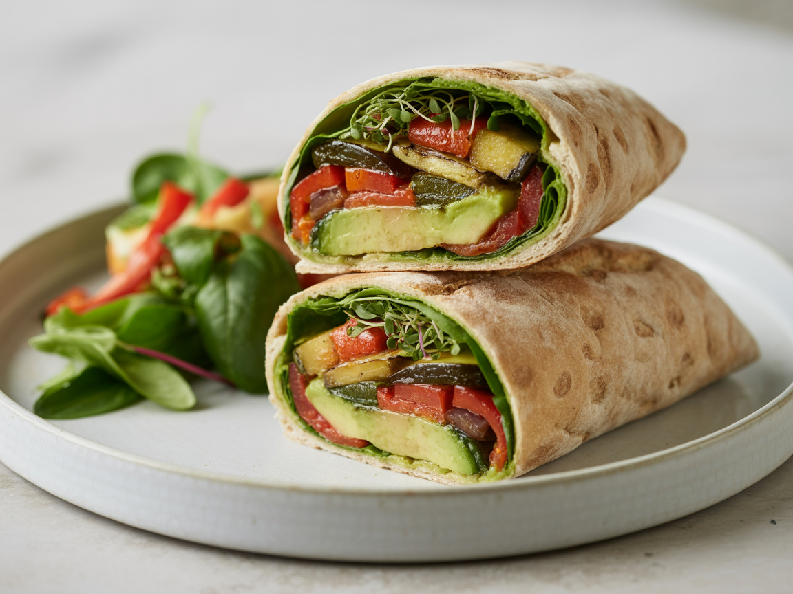 Wrap de vegetales frescos